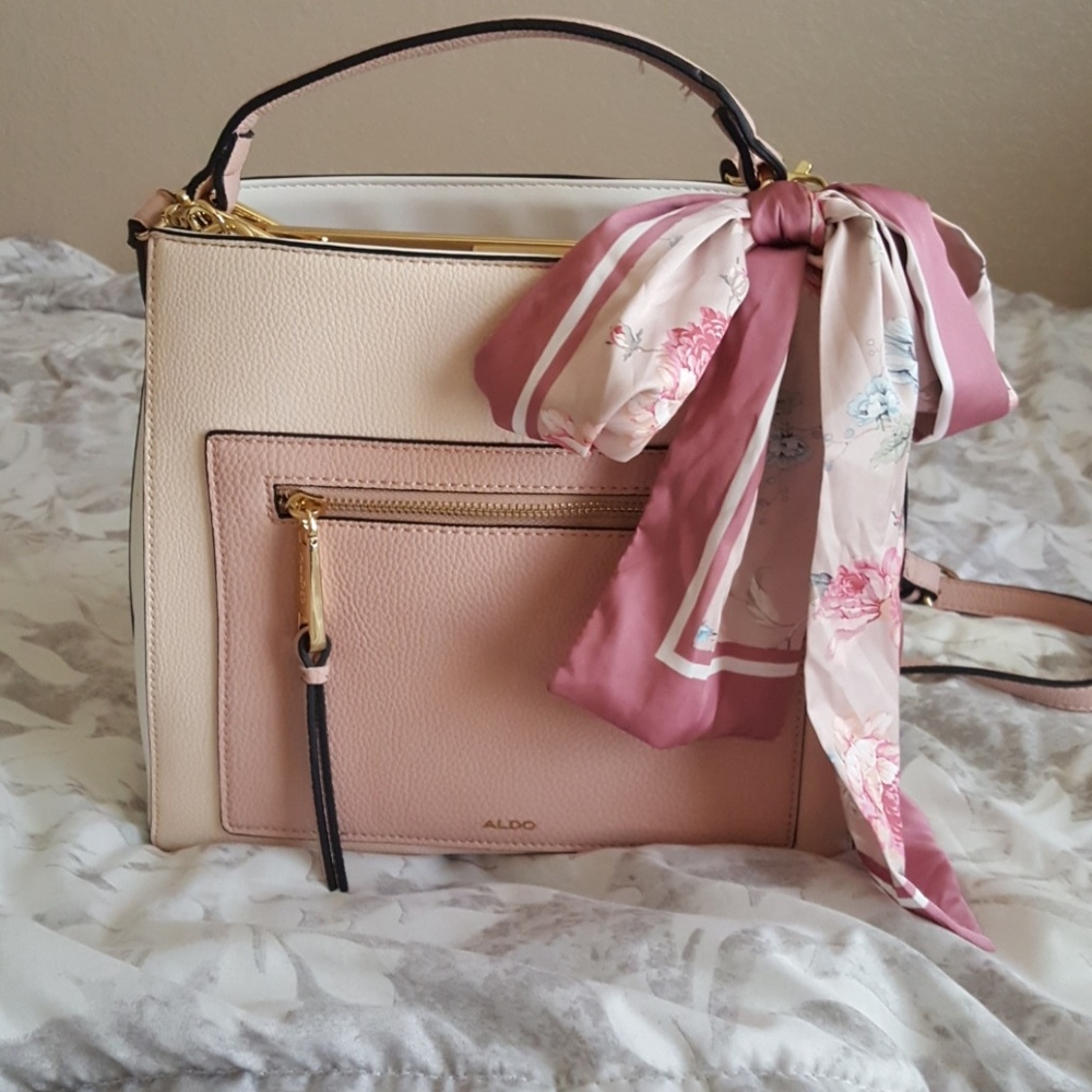 Aldo pink/white floral purse